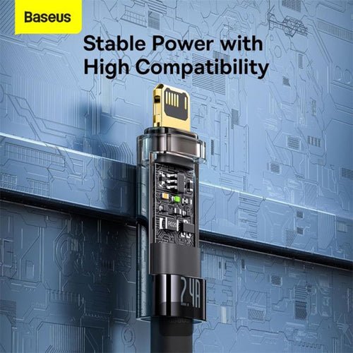 Baseus Explorer Auto Off Fast Charging USB to C 100W 1M Blk