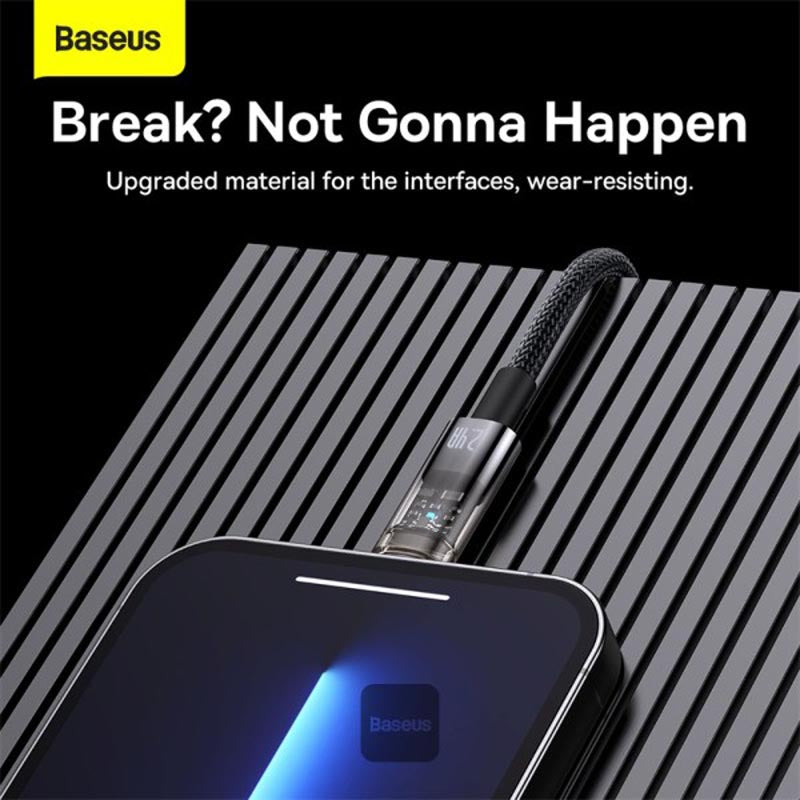 Baseus Explorer Auto Off Fast Charging USB to C 100W 1M Blk