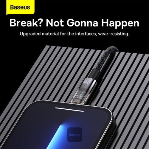 Baseus Explorer Auto Off Fast Charging USB to C 100W 1M Blk