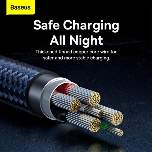 Baseus Explorer Auto Off Fast Charging USB to C 100W 1M Blue