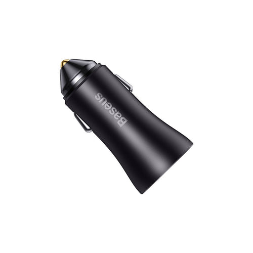 Baseus 60W Dual Port Fast Charging Car Charger U+C D.Grey
