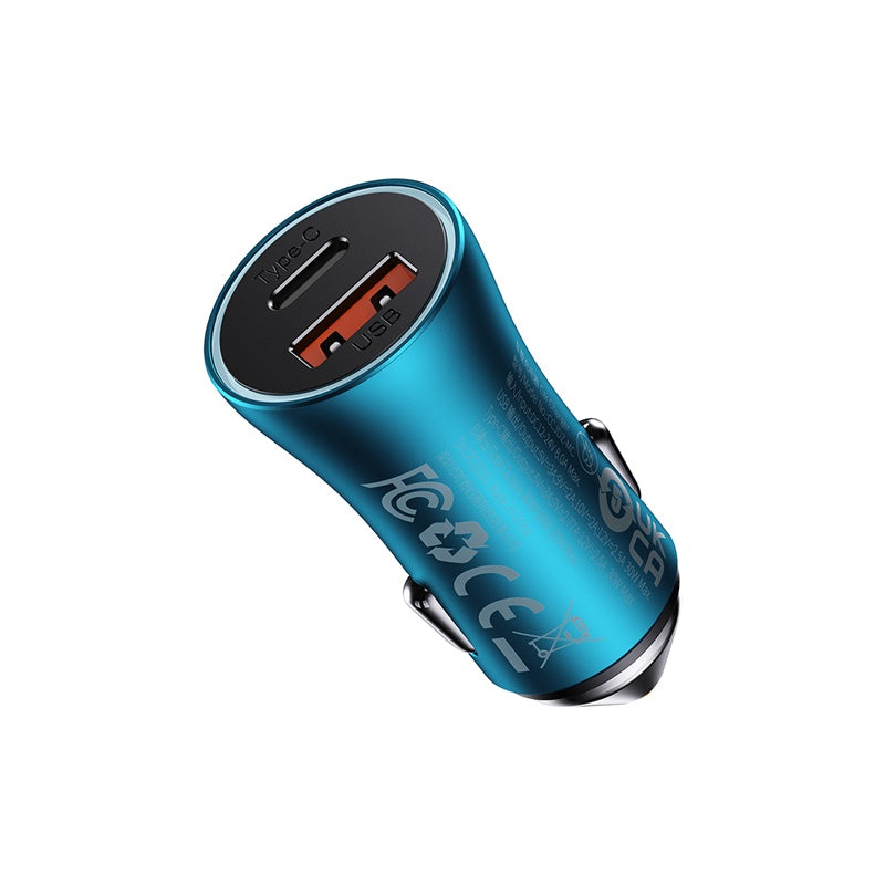 Baseus Golden Contactor Max Dual Fast Car Charger U+C 60W