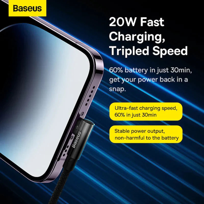 Baseus MVP 2 Elbow-shaped Fast Charging C to C 100W 2m Blk+Blue