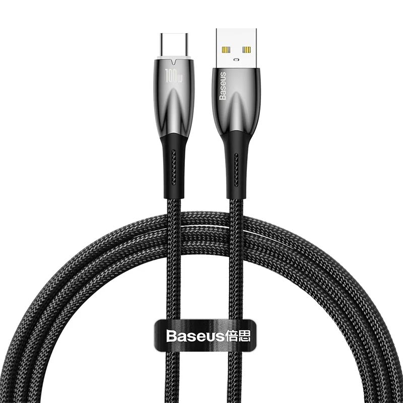 Baseus Glimmer Series Fast Charging USB to C 100W 1m Black