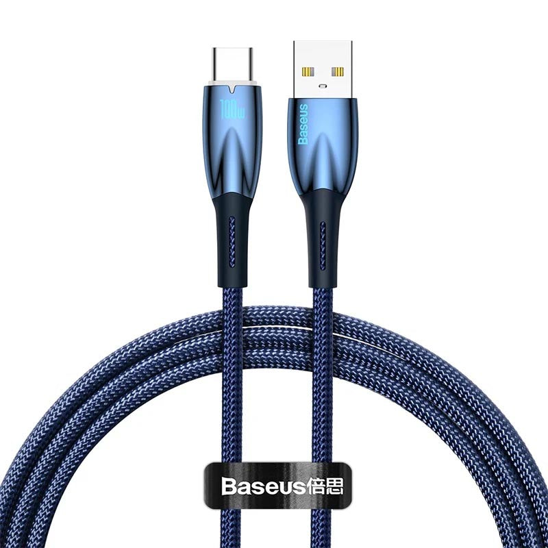 Baseus Glimmer Series Fast Charging USB to C 100W 1m Blue