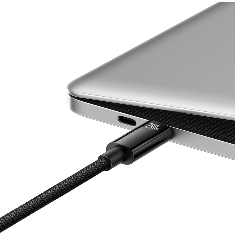 Baseus Tungsten Gold Fast Charging Data Cable Type-C to Type-C 240W 1m Black