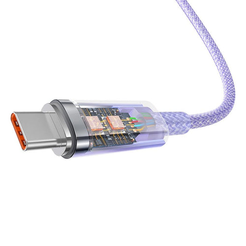 Baseus Explorer Series Fast Charging Cable with Smart Temperature Control USB to Type-C 100W 1m Nebula Purple