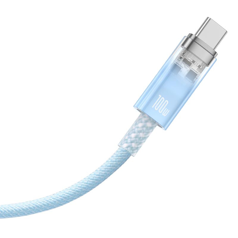Baseus Explorer Series Fast Charging Cable with Smart Temperature Control Type-C to Type-C 100W 1m Galaxy Blue