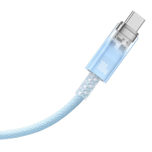 Baseus Explorer Series Fast Charging Cable with Smart Temperature Control Type-C to Type-C 100W 1m Galaxy Blue