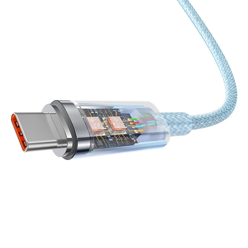 Baseus Explorer Series Fast Charging Cable with Smart Temperature Control Type-C to Type-C 100W 1m Galaxy Blue