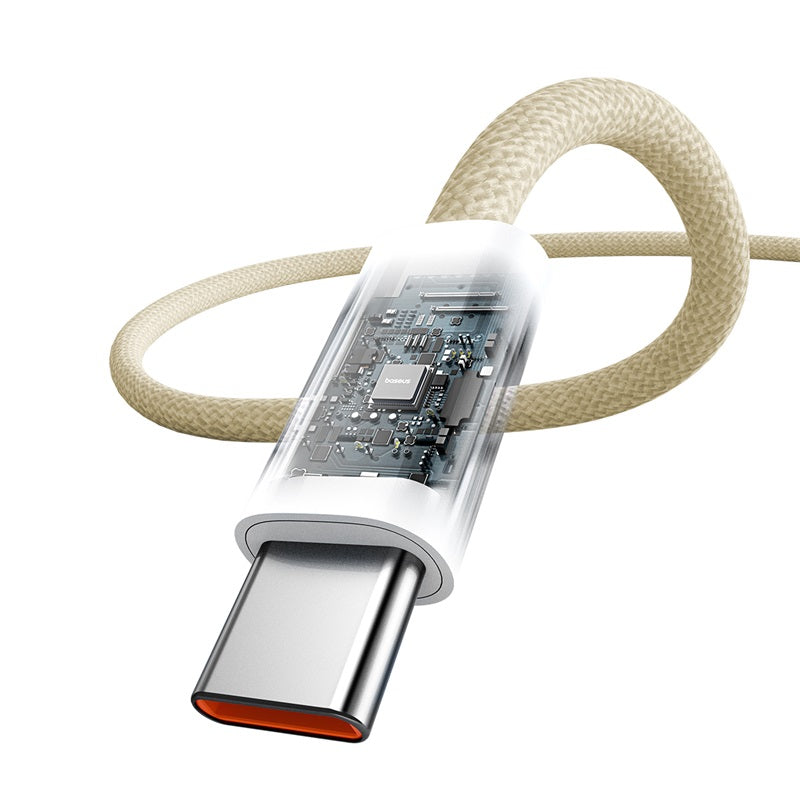 Baseus Dynamic 3 Series Fast Charging Data Cable Type-C to Type-C 100W 1m Custard Yellow