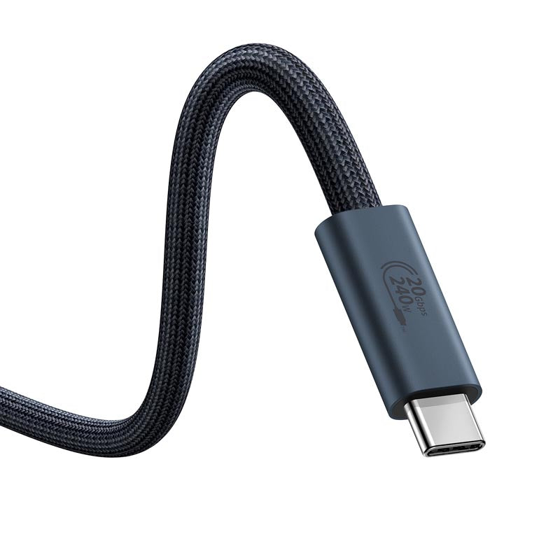 Baseus Flash 2 USB4 Full-Featured Charging Cable USB-C to USB-C 240W 1.8m Cluster Black