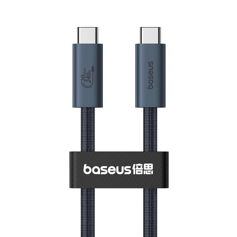 Baseus Flash 2 USB4 Full-Featured Charging Cable USB-C to USB-C 240W 1.8m Cluster Black