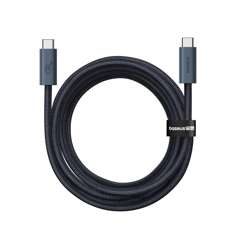 Baseus Flash 2 USB4 Full-Featured Charging Cable USB-C to USB-C 240W 1.8m Cluster Black