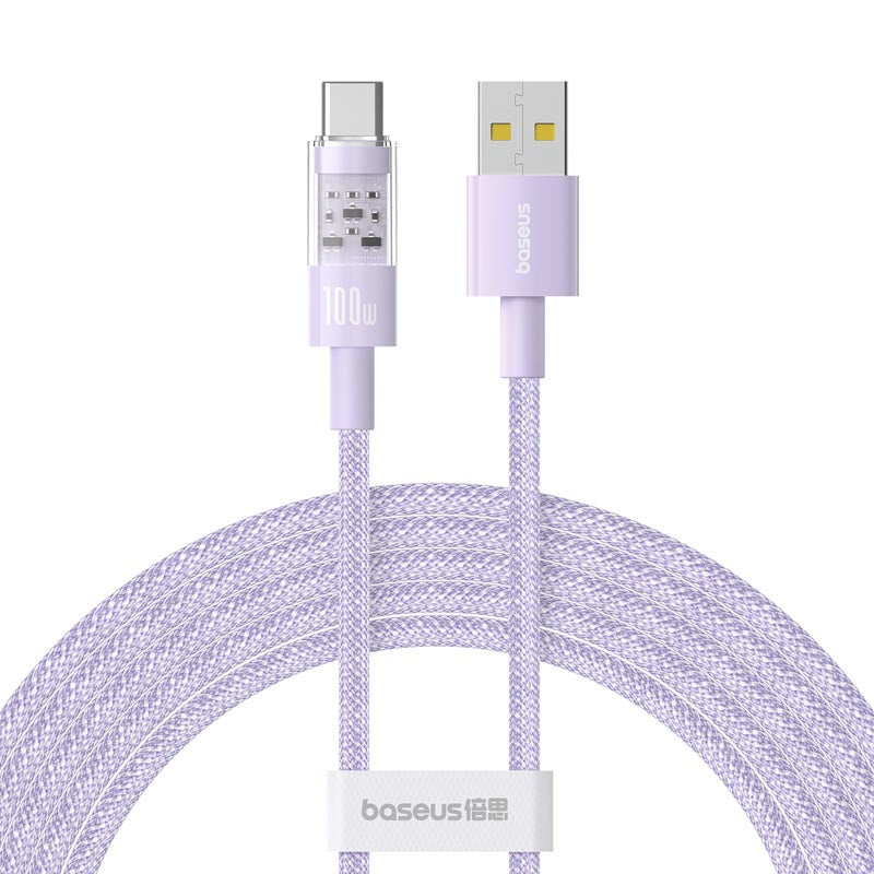 Baseus Gem Fast-Charging Data Cable A to C 100W 1m, Purple