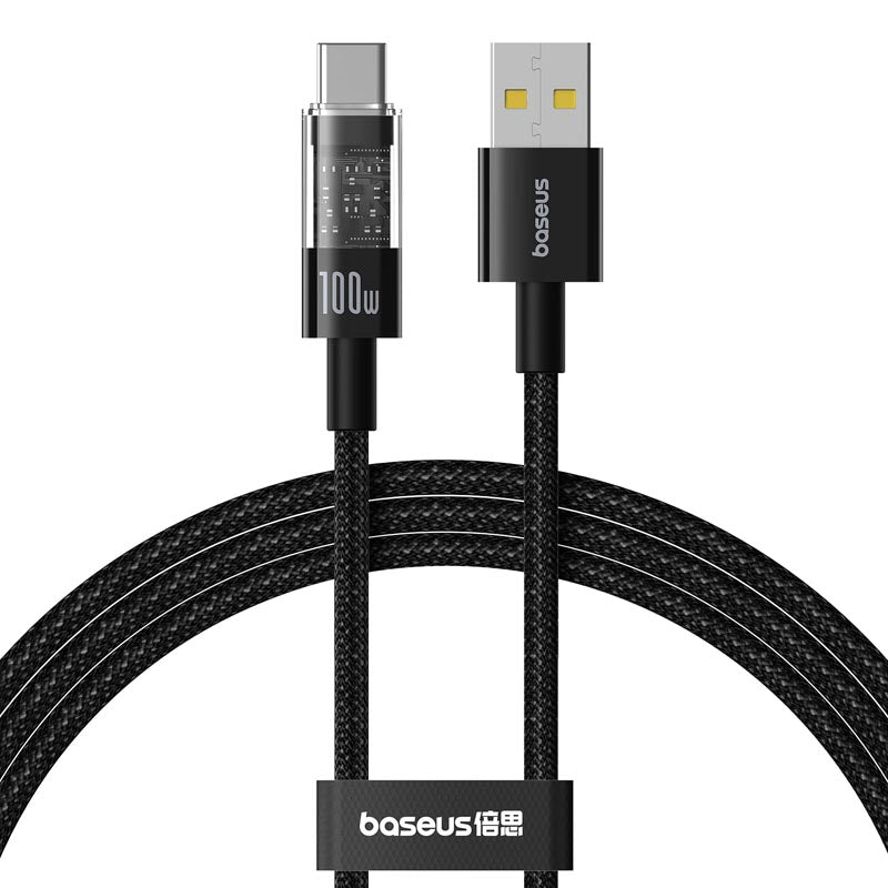 Baseus Gem Fast-Charging Data Cable A to C 100W 1m, Black