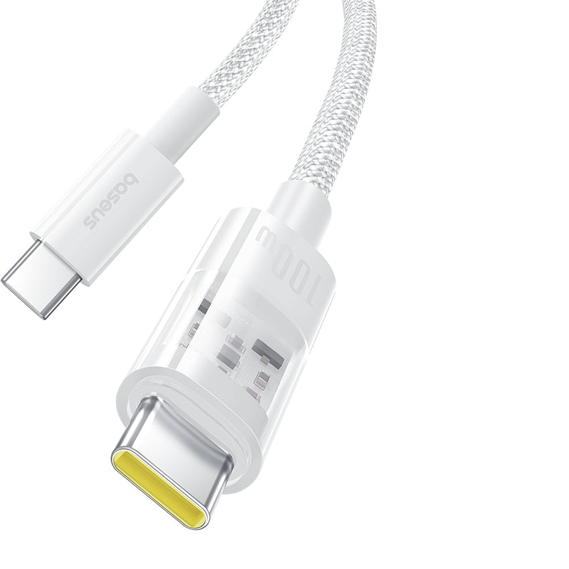 Baseus Gem Fast-Charging Data Cable C to C 100W 2m, White