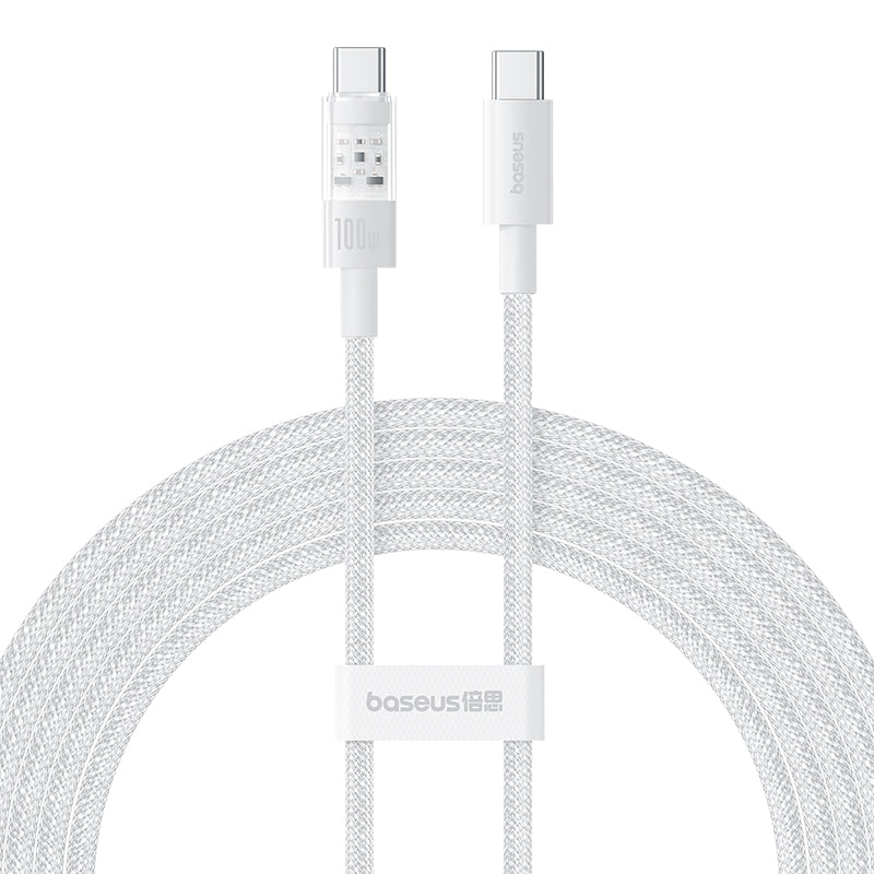 Baseus Gem Fast-Charging Data Cable C to C 100W 2m, White