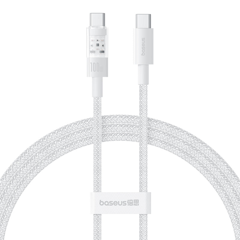 Baseus Gem Fast-Charging Data Cable C to C 100W 1m, White