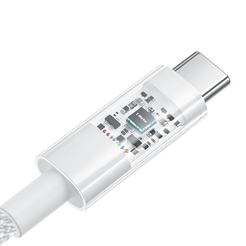 Baseus Gem Fast-Charging Data Cable C to C 100W 1m, White