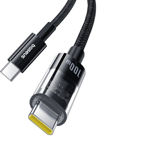 Baseus Gem Fast-Charging Data Cable C to C 100W 2m, Black