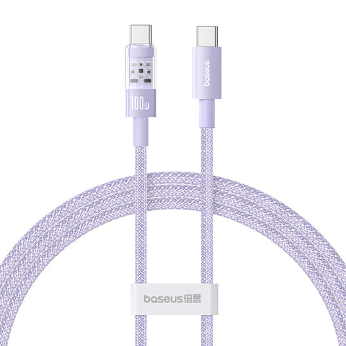 Baseus Gem Fast-Charging Data Cable C to C 100W 2m, Purple
