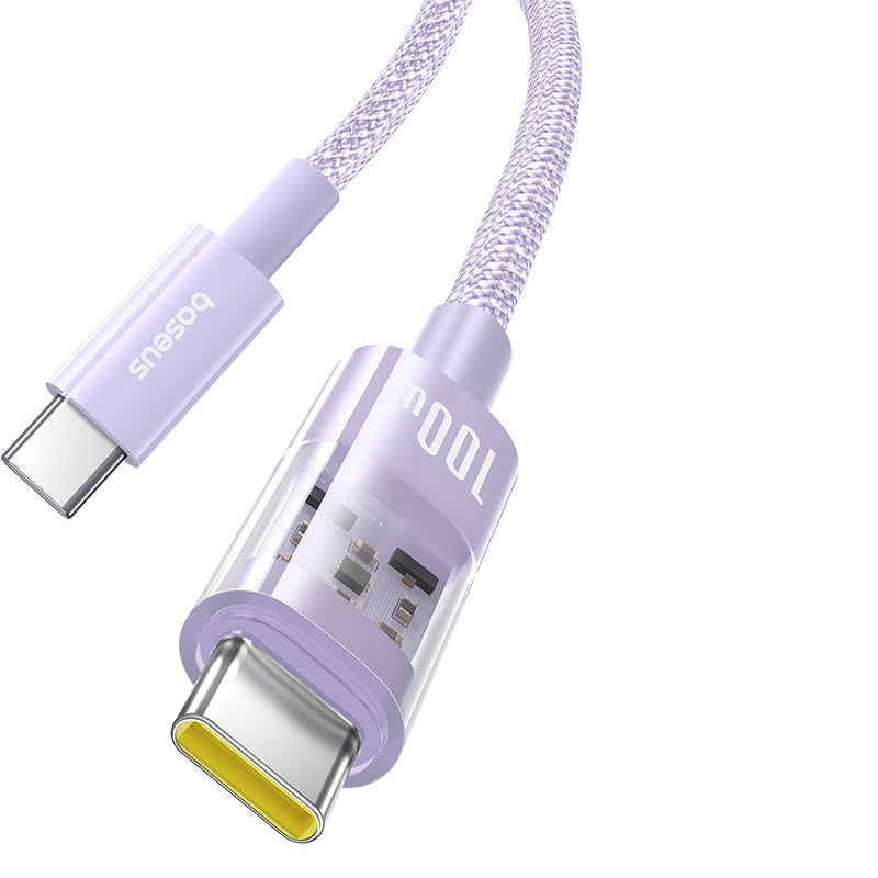 Baseus Gem Fast-Charging Data Cable C to C 100W 2m, Purple