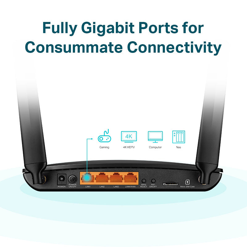 TP-Link Archer MR600 4G+ Cat6 AC1200 Wireless Dual Band Gigabit