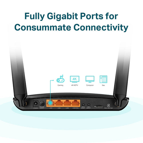 TP-Link Archer MR600 4G+ Cat6 AC1200 Wireless Dual Band Gigabit Router