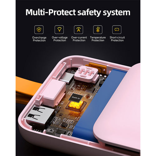 Voltme Hypercore Sling 10000mAh Li-Polymer Power Bank (Pink)