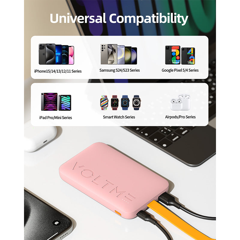 Voltme Hypercore Sling 10000mAh Li-Polymer Power Bank (Pink)