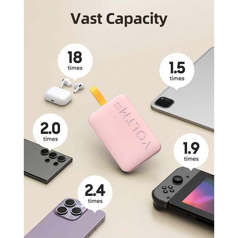 Voltme Hypercore Sling 10000mAh Li-Polymer Power Bank (Pink)