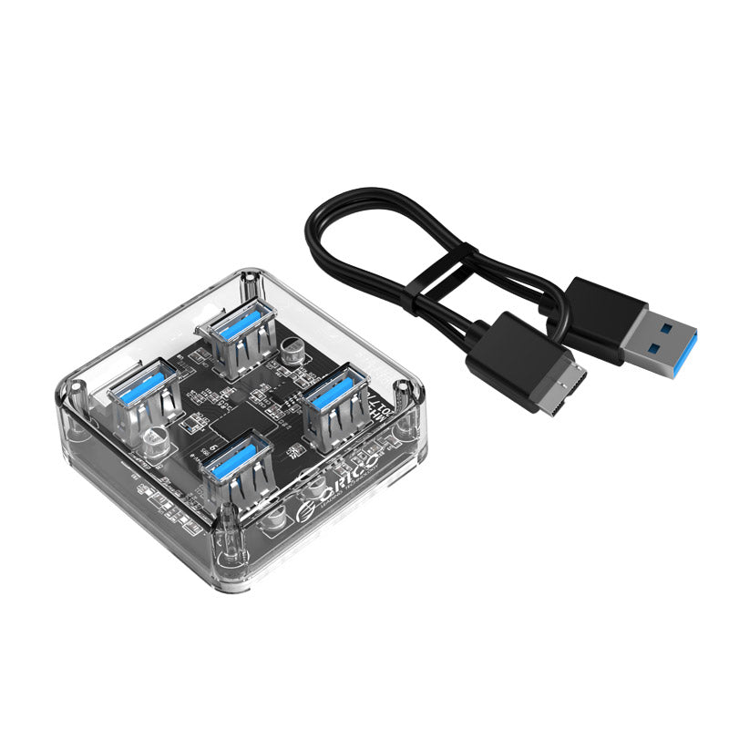 Orico MH4U-U3-10-CR-BP Transparent 4 ports USB 3.0 HUB