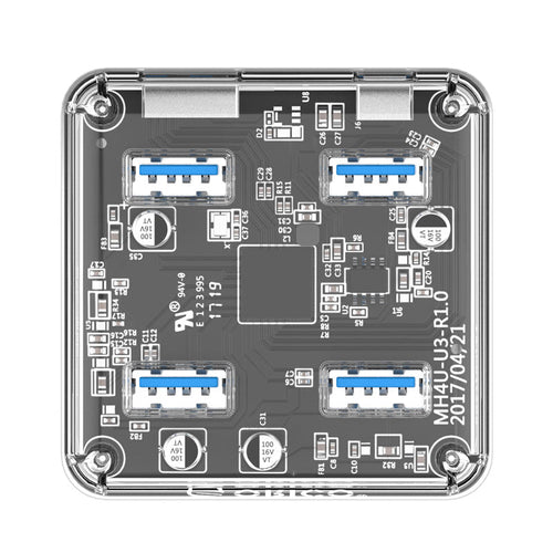 Orico MH4U-U3-10-CR-BP Transparent 4 ports USB 3.0 HUB