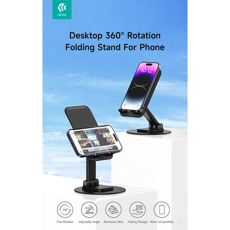 Devia EL195 360° Rotation Folding Phone Stand