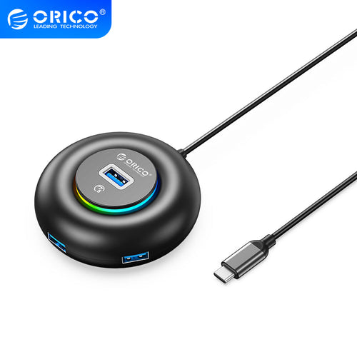 Orico YXR2-C3-18-BK-BP RGB 4-Port USB Hub 1.8m (Black)