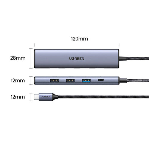 Ugreen CM478 PD100W 5-in-1 USB-C Adapter