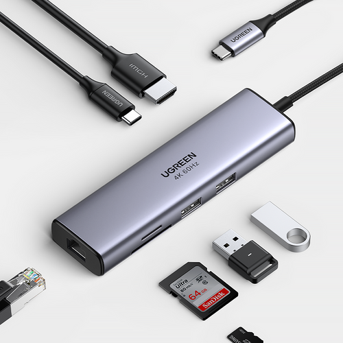Ugreen-CM512 6-in-1 USB-C Multifuntional Adapter