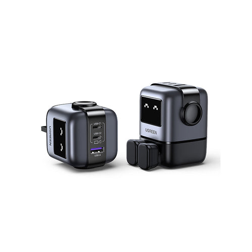 Ugreen CD361 Nexode RG 65W PD GaN Fast Charger (2C1A) - Black