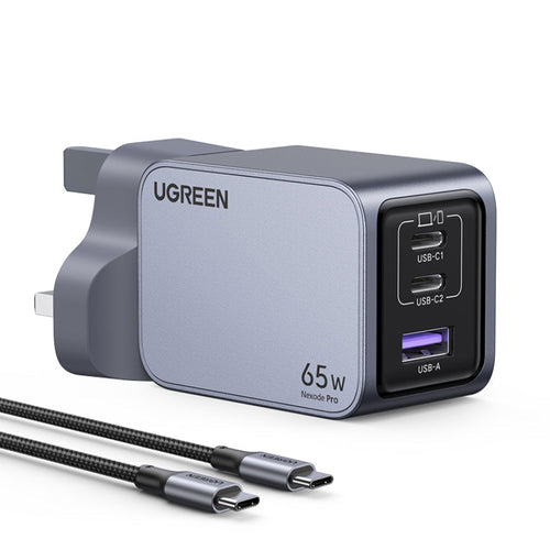 Ugreen Nexode Pro X755 65W PD GaN Fast Charger (2C1A) with 100W USB-C to USB-C Cable