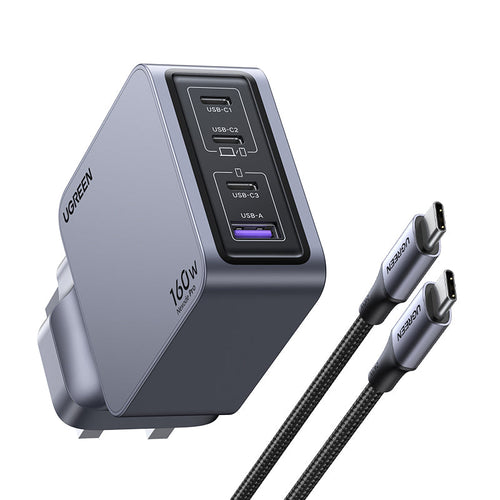 Ugreen Nexode Pro X763 160W PD Fast GaN Charger (3C1A) with 100 USB-C to USB-C Cable