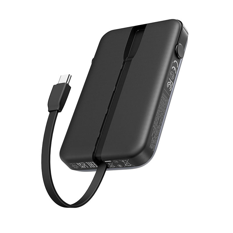 Ugreen PB511 10000mAh 30W PD Power Bank with Built-in USB-C to USB-C Cable (Black)