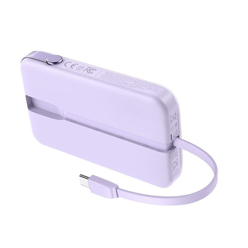 Ugreen PB511 10000mAh 30W PD Power Bank with Built-in USB-C to USB-C Cable (Purple)