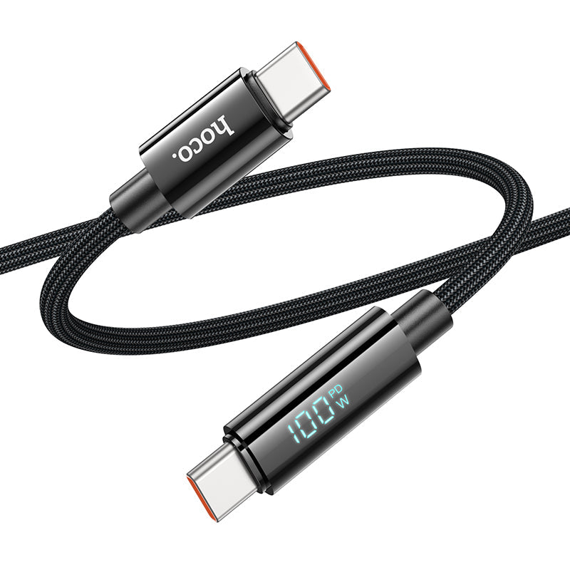 Hoco U125 Benefit 100W Charging Data Cable with Display Type-C to C