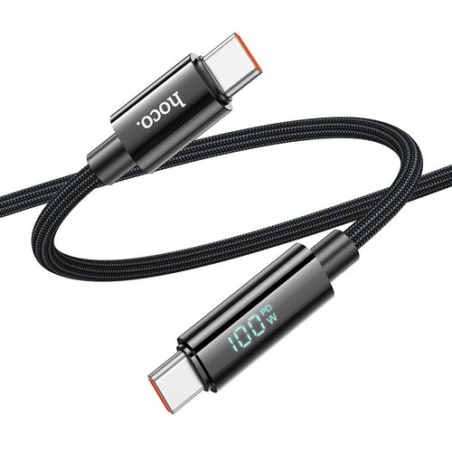 Hoco U125 Benefit 100W Charging Data Cable with Display Type-C to C