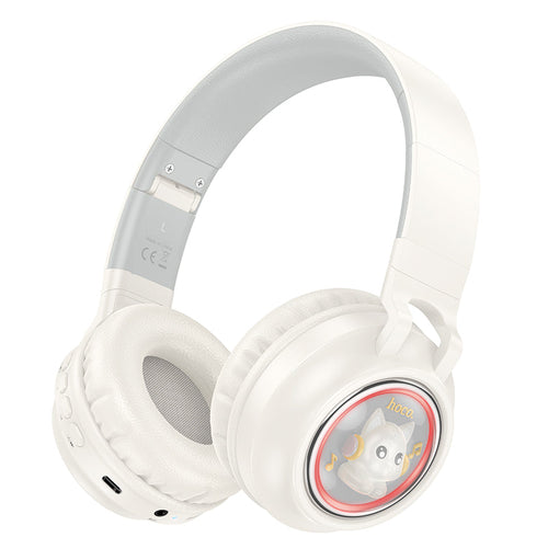 Hoco W50 Cute Fun BT Headphones (Milky White)