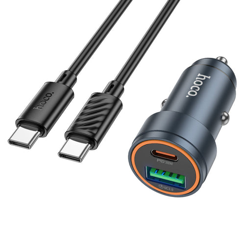 Hoco Z57A Glorious PD30W+QC3.0 C-C Car Charger Set