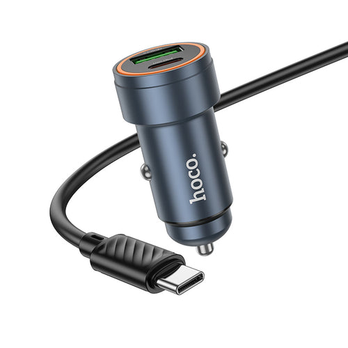 Hoco Z57A Glorious PD30W+QC3.0 C-C Car Charger Set