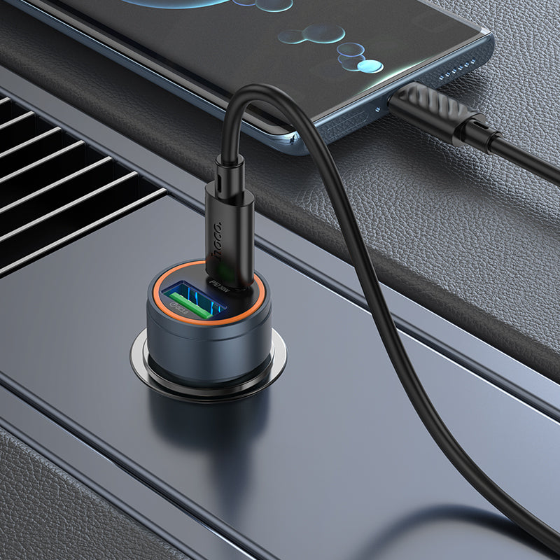 Hoco Z57A Glorious PD30W+QC3.0 C-C Car Charger Set