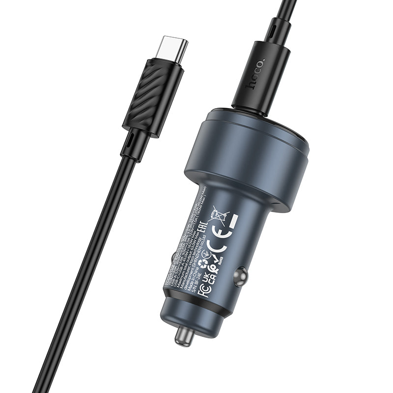 Hoco Z57B Glorious 63W Dual-Port PD45W+QC3.0 C-C Car Charger Set